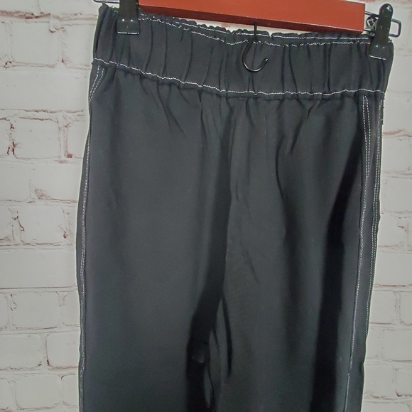 Dee Elly Black 100% Cotton Slim Leg Pull-on Pants - Picture 4 of 12